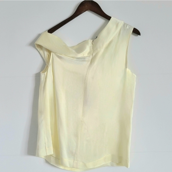 3.1 Phillip Lim One-Shoulder Sleeveless Top, Size 10, Cream, NWT - Picture 7 of 14